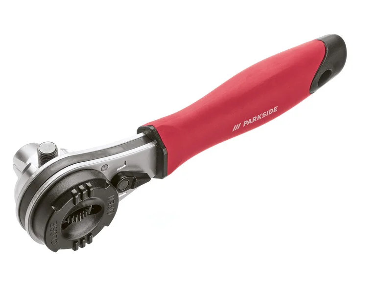 Chave de catraca multifuncional 8 em 1 PARKSIDE® com lubrificação e cabo bimaterial.