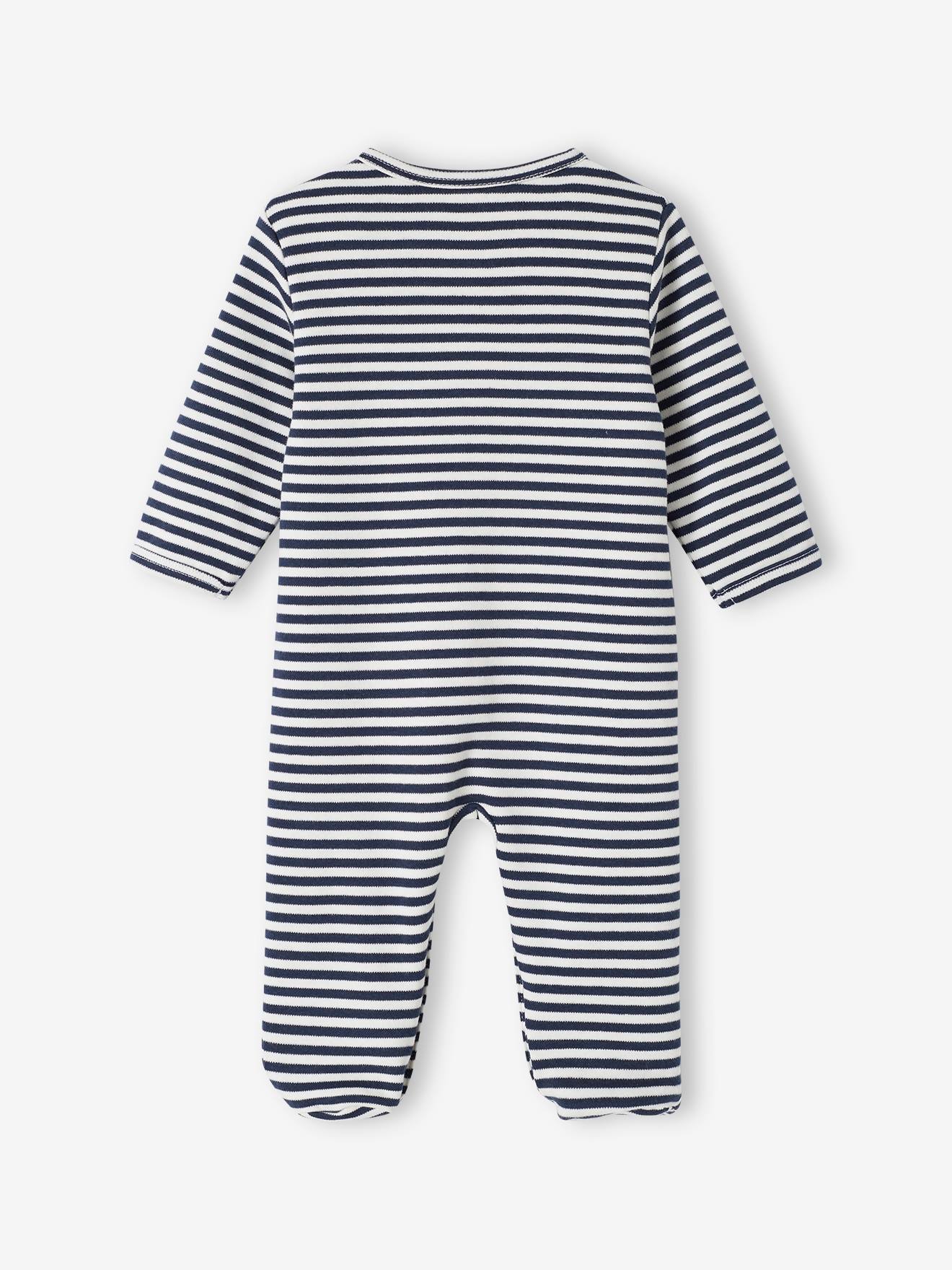 Vertbaudet 3er-Pack Baby Strampler aus Interlock Oeko-Tex - nachtblau