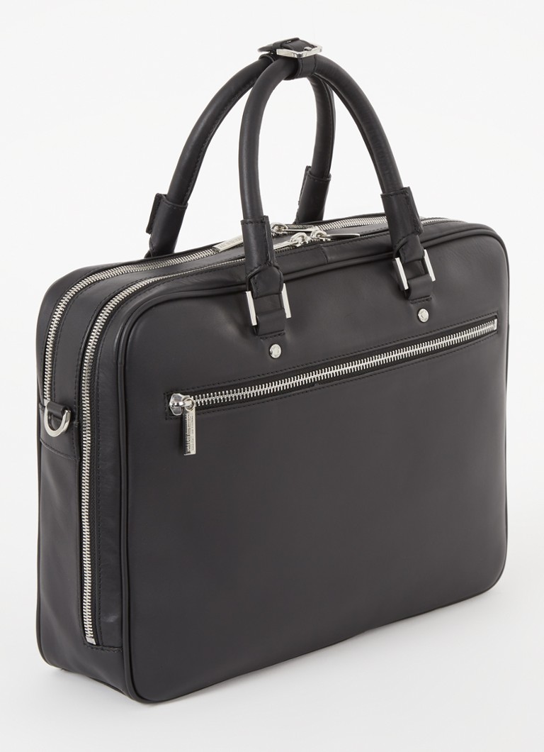 Leonhard Heyden Montreal leather business bag with 15-inch laptop compartment - unisex