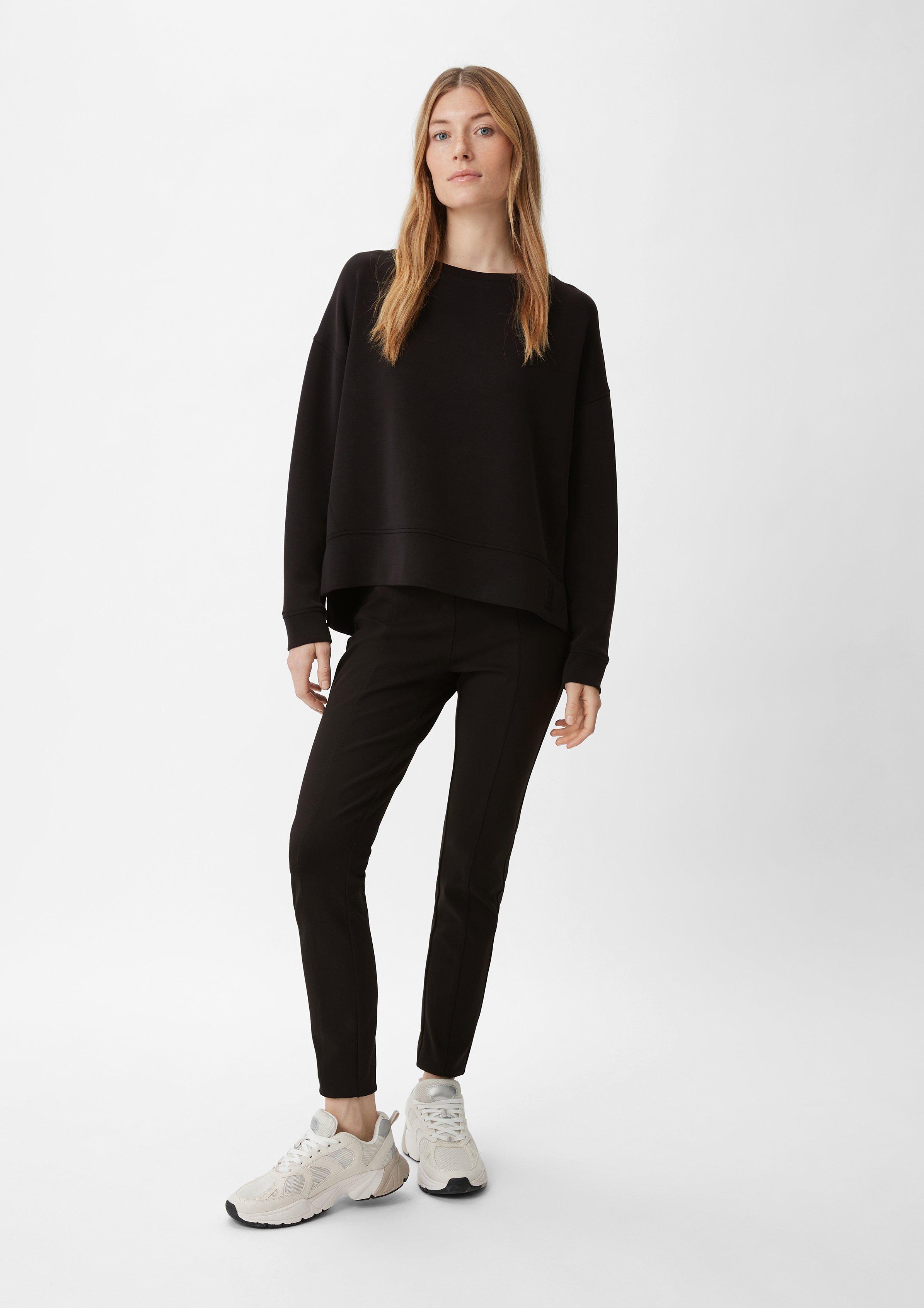 Slim: Hose mit Steppnaht - schwarz