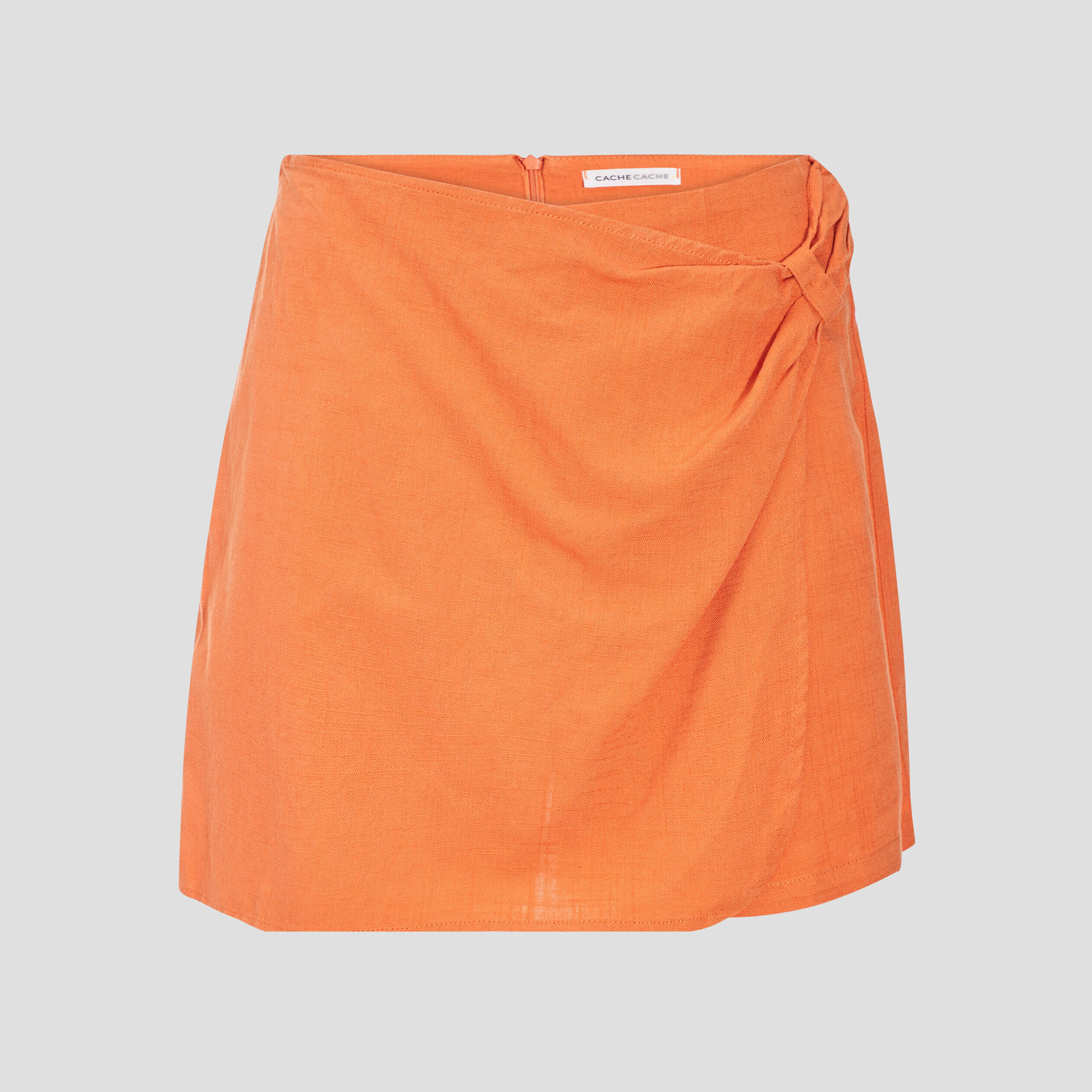 Jupe courte droite orange femme | Cache Cache
