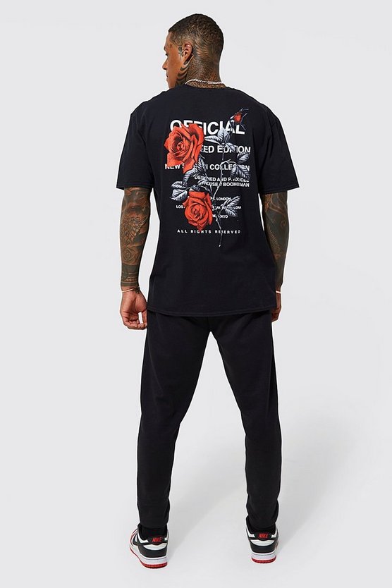Oversize T-Shirt mit floralem Print