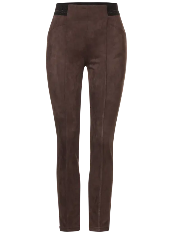 Street One Skinny Hose in Velour Optik