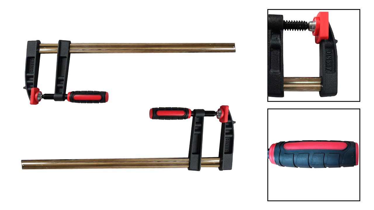 Vago-Tools 2x Profi Schraubzwinge 300x120 Zwinge Leimzwinge Klemmzwinge Temperguß
