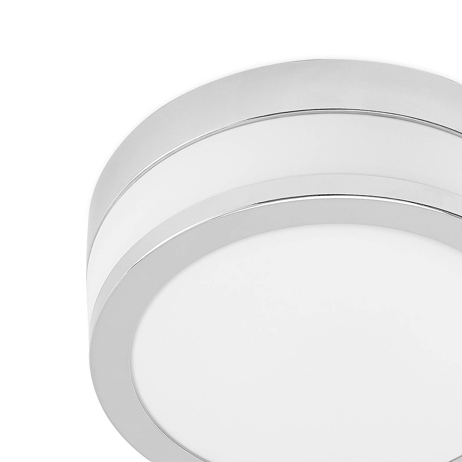 Lindby Deckenleuchten Flavi, dimmbar, Leuchtmittel nicht inklusive, Modern, Glas, Metall, opalweiß, chrom, 2 flammig, E27, Bad