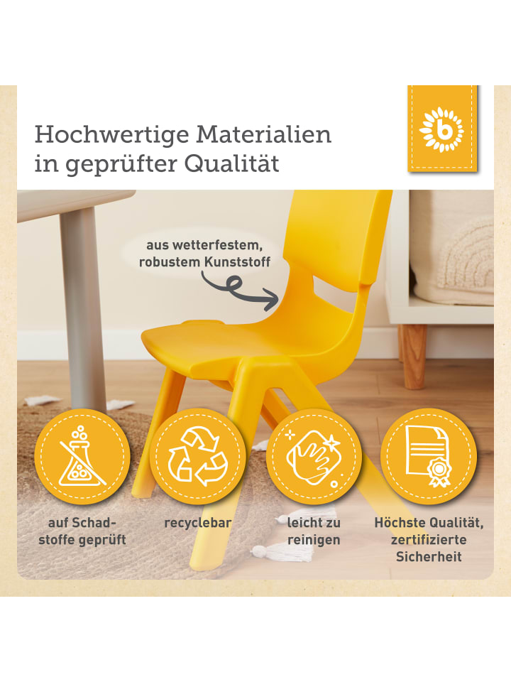 Bieco Spielwaren Kinderstuhl bis 80 kg belastbar - ab 12 Monate in Gelb günstig kaufen onesize