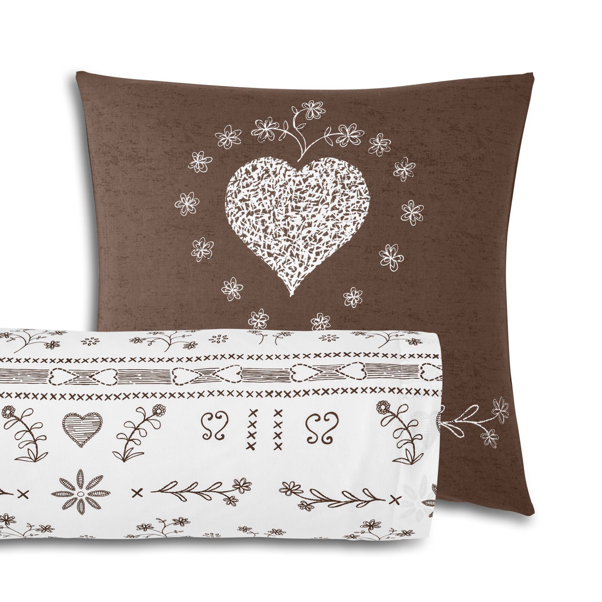 Linge de lit Anceny imprimé coeur
