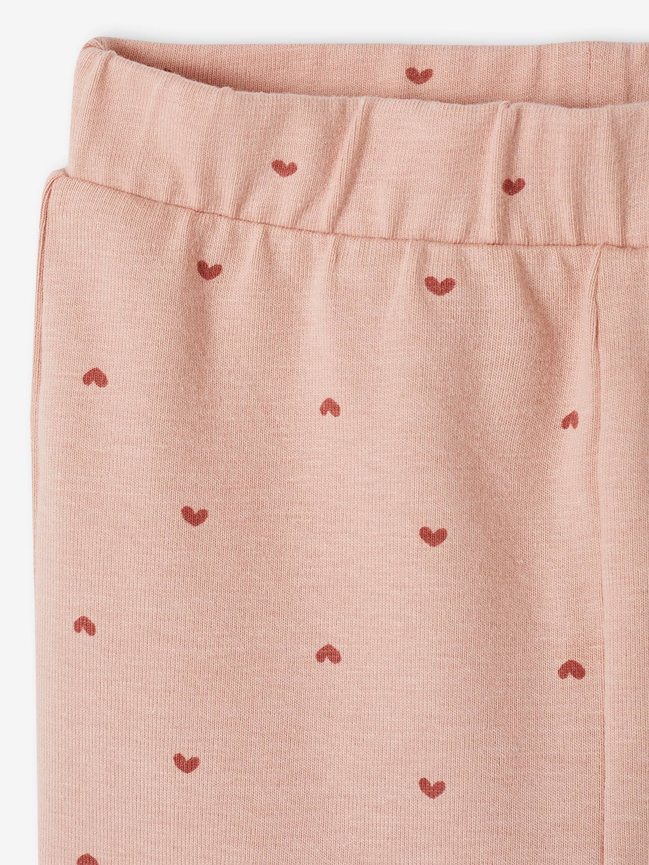Lot de 2 leggings bébé rose poudré