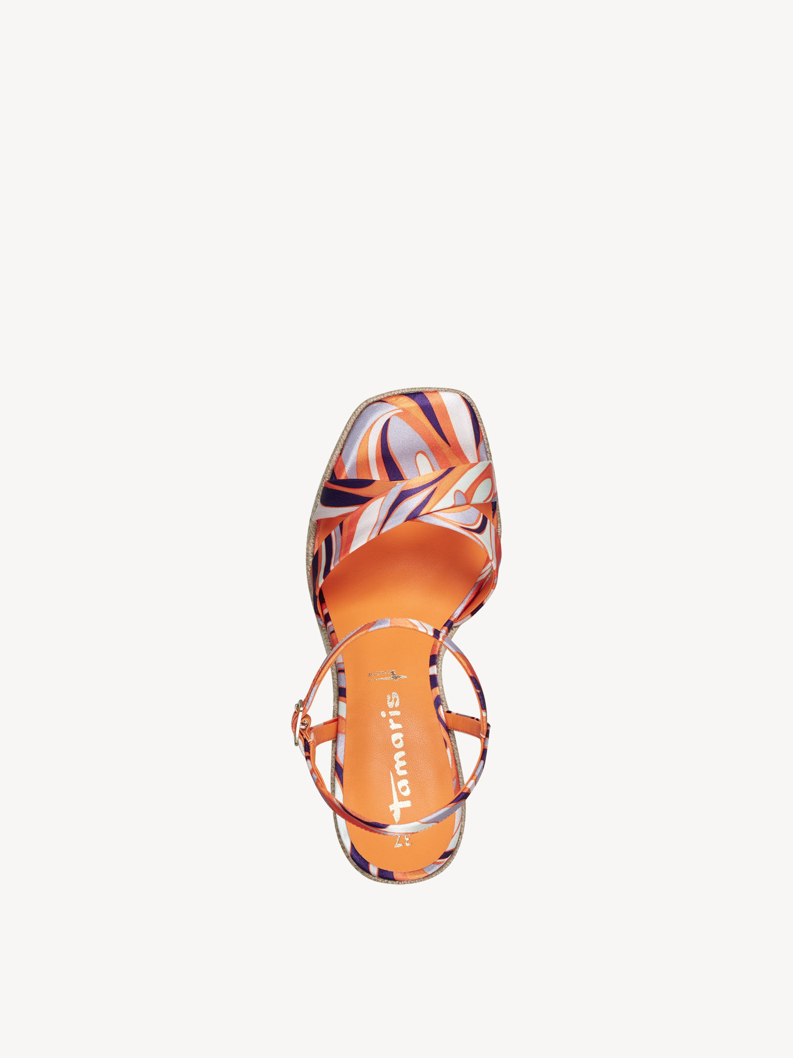 Sandale à talon - orange