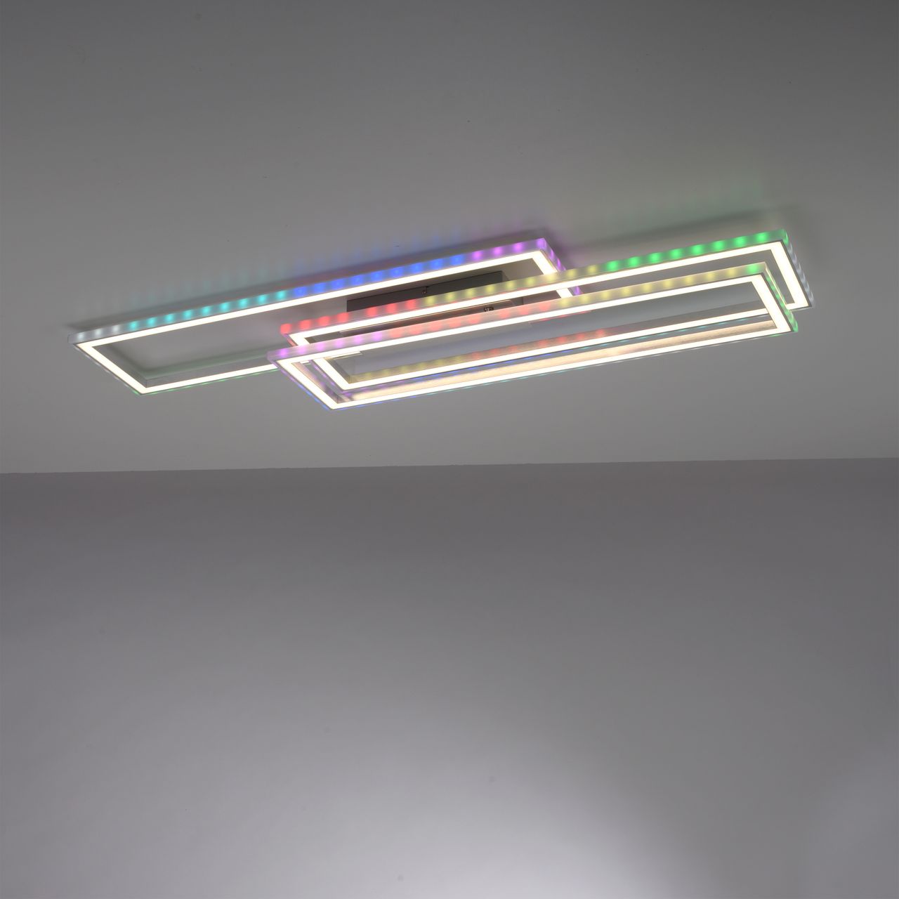 JUST LIGHT LeuchtenDirekt LED Deckenleuchte FELIX60, Downlight: CCT, Sidlight: RGB, dimmbar, IR-Fernbedienung, IP20