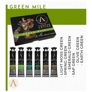 Artist Scale Color Set: Green Mile (6x 20ml)