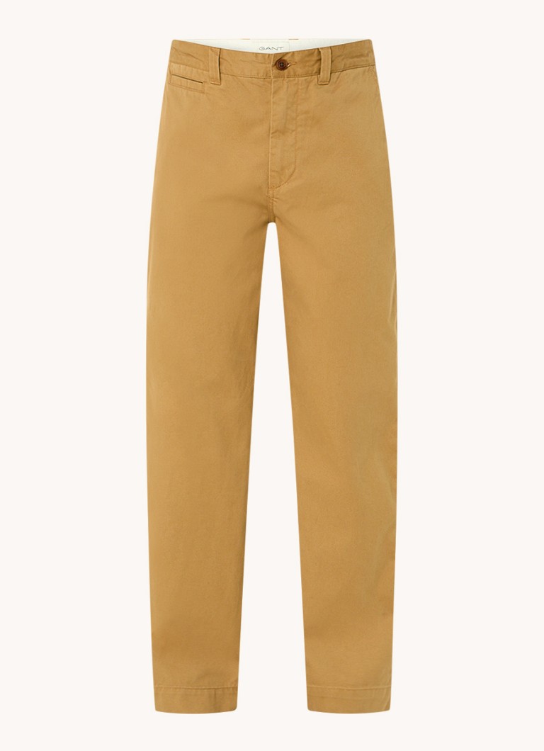 Pantaloni chino Gant slim fit cu margini laterale