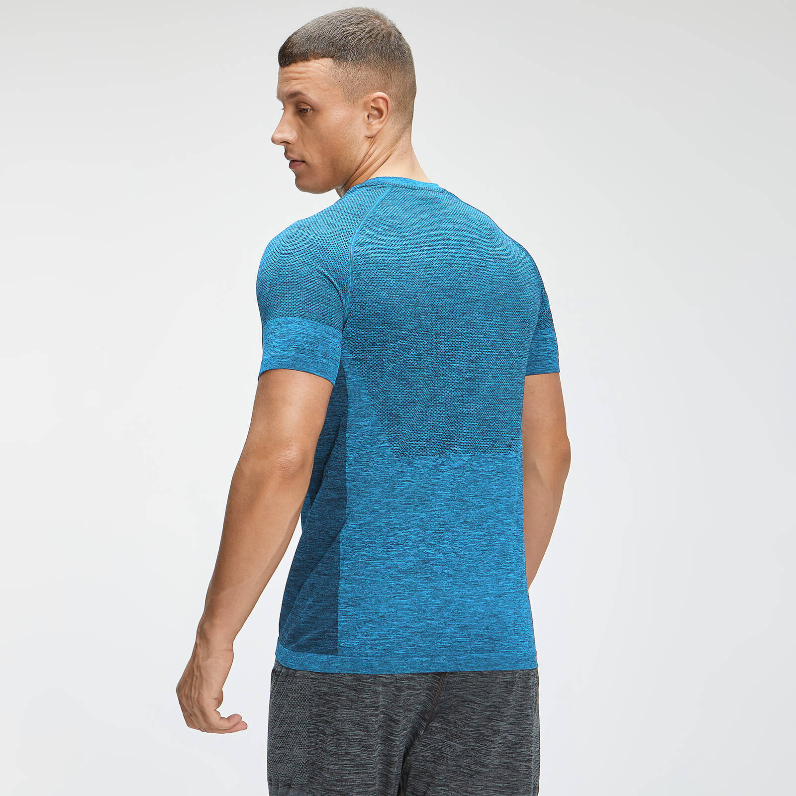 T-shirt sans coutures à manches courtes MP Essentials Seamless pour hommes – Bleu vif chiné