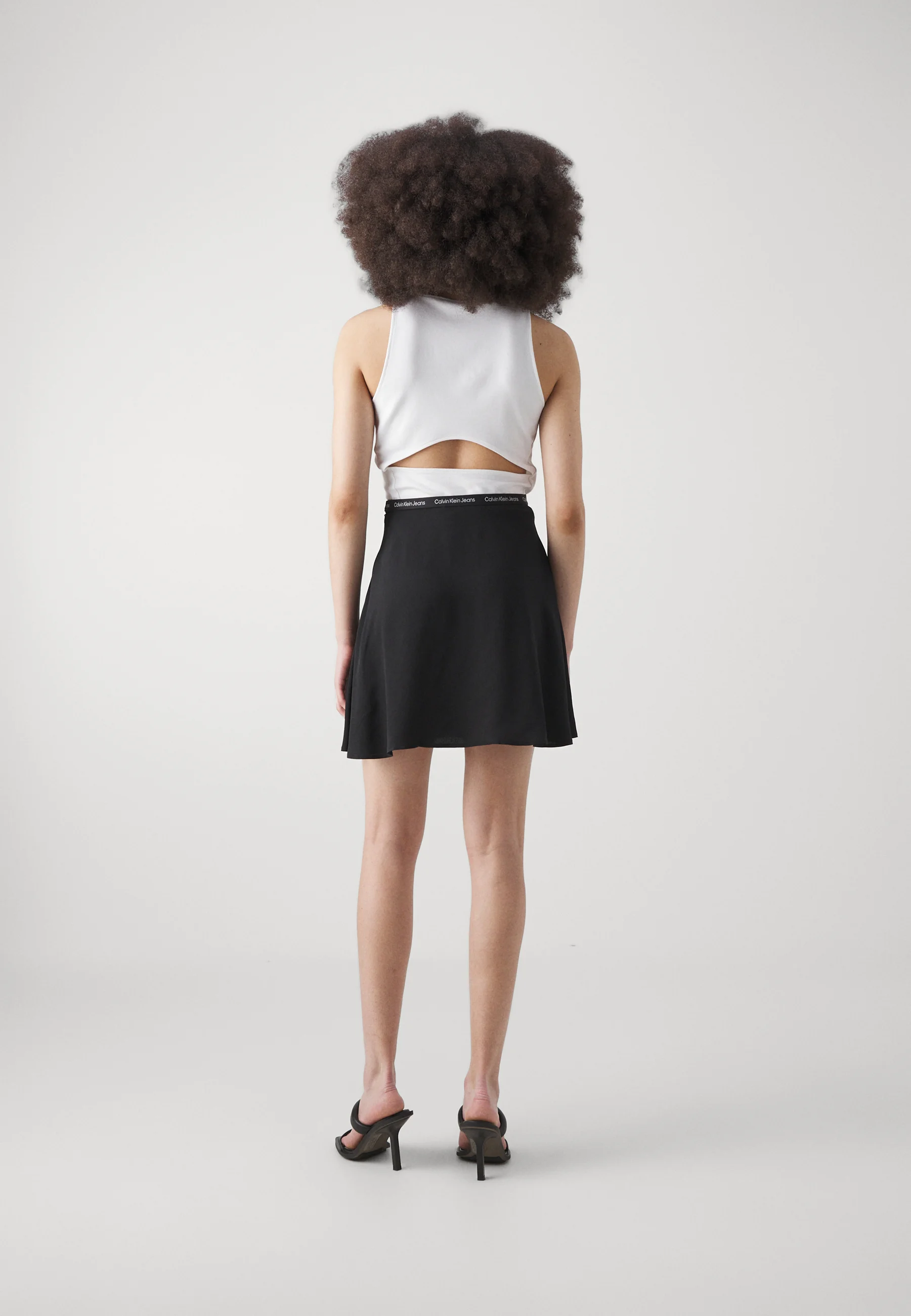 Calvin Klein Jeans LOGO ELASTIC SKIRT - Falda acampanada