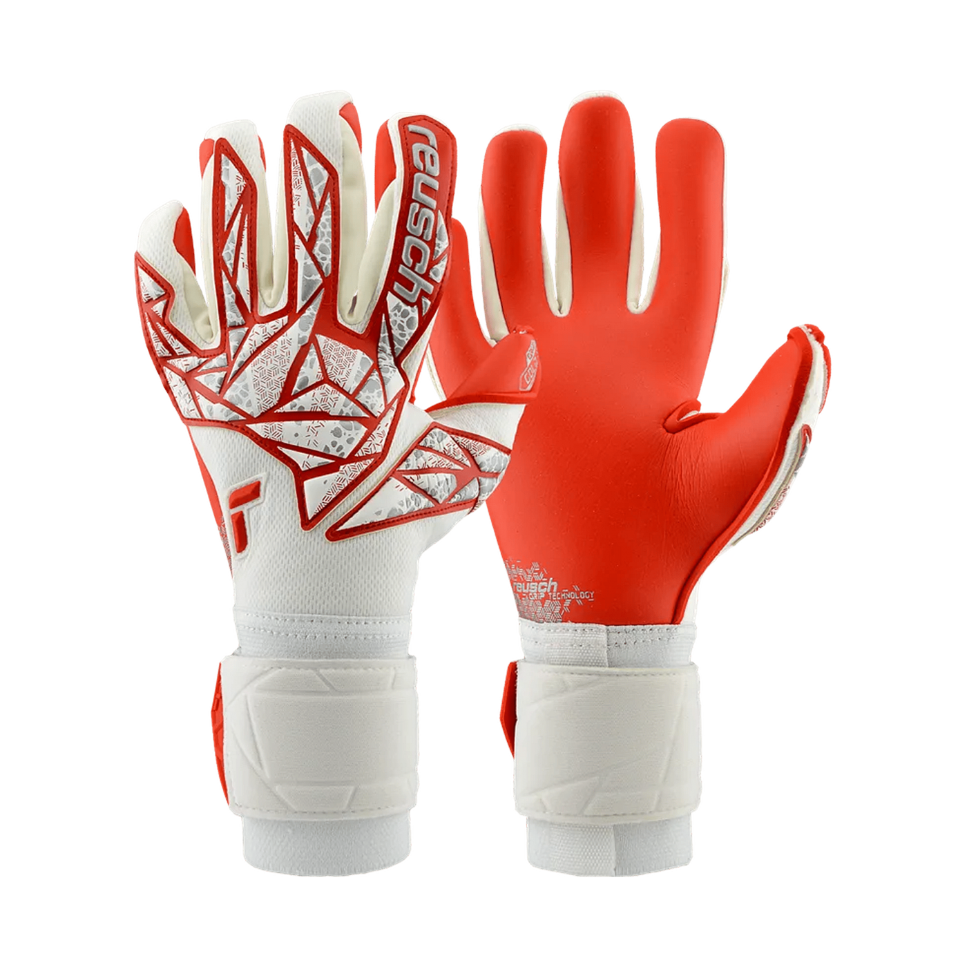 Reusch Attrakt Gold X TW-Handschuhe Weiss Silber Rot F1049