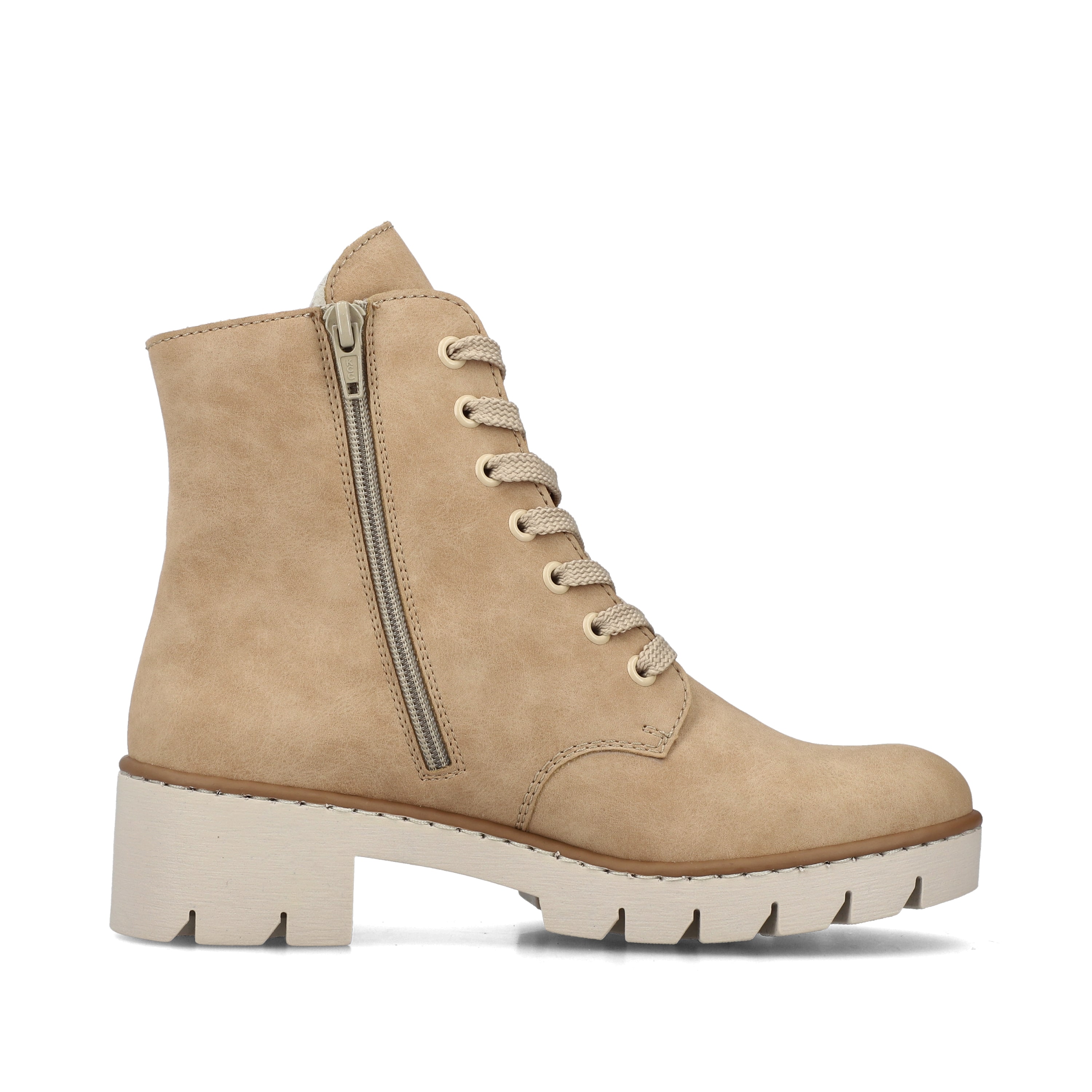 Rieker Damen Schnürstiefel braunbeige