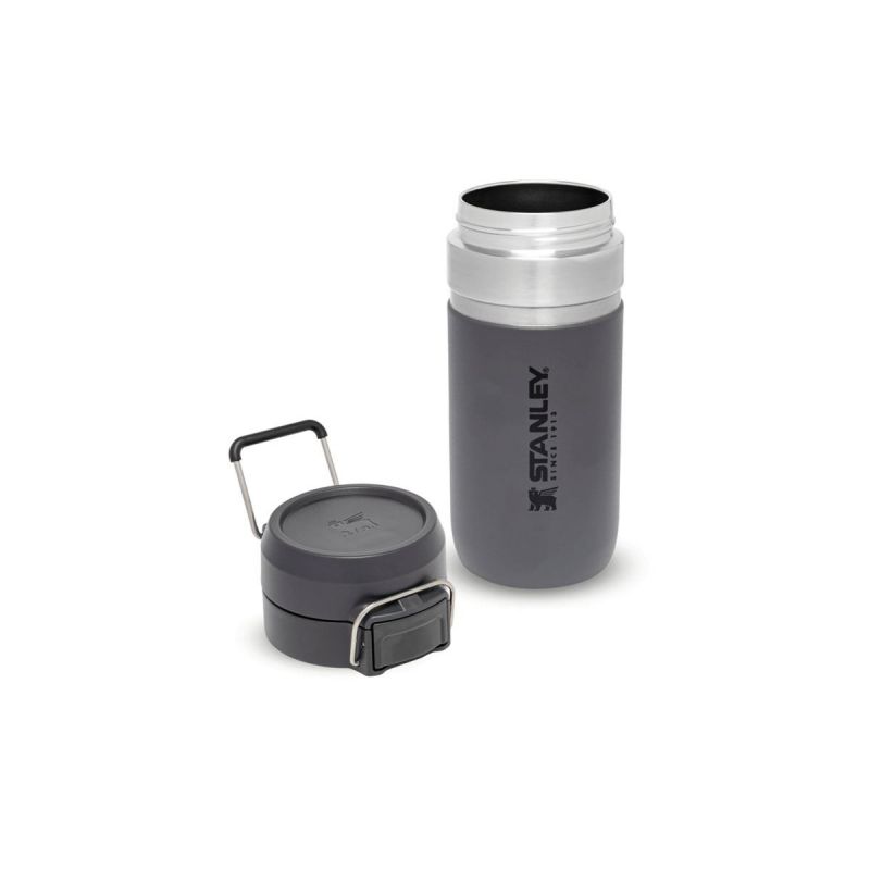 Stanley Thermoflasche, Go Quick Flip Wasserflasche 16oz \/ 470ml Charcoal