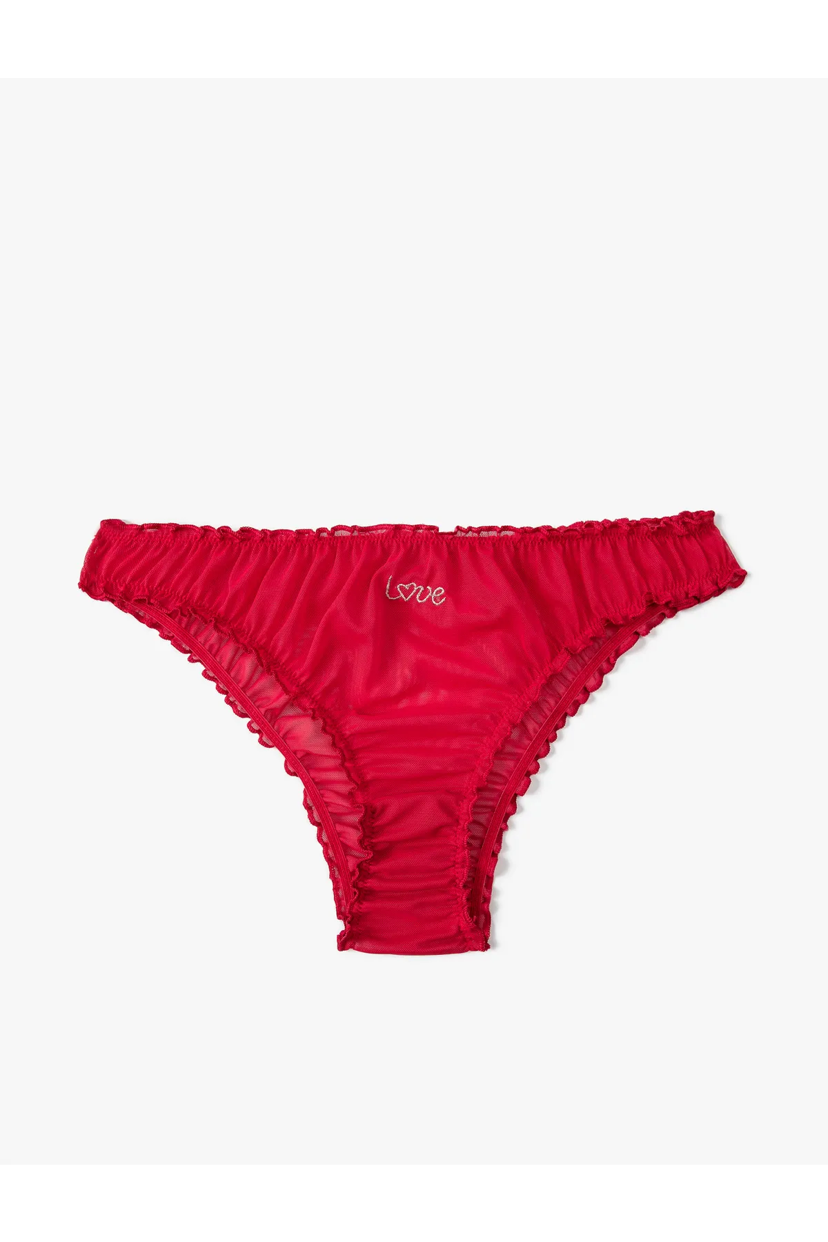 Koton  Kurzes Tüllhöschen mit Love-Stickerei und normaler Taille