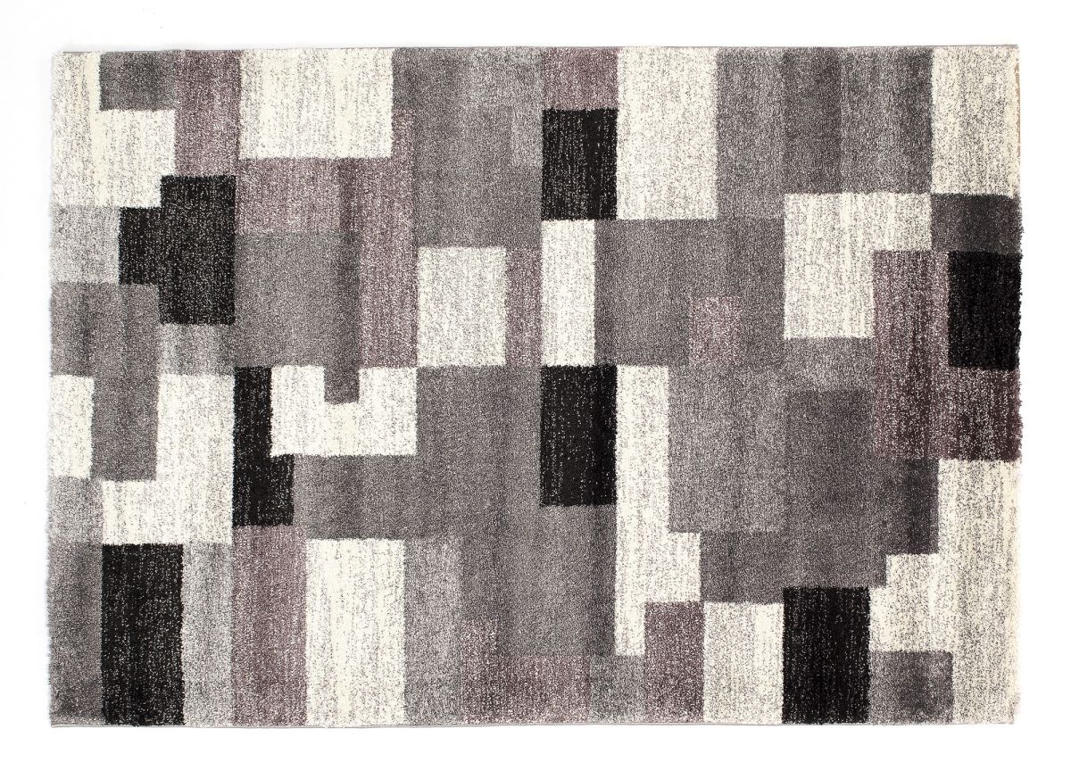 Webteppich Nara Grau-Flieder 140 x 200 cm