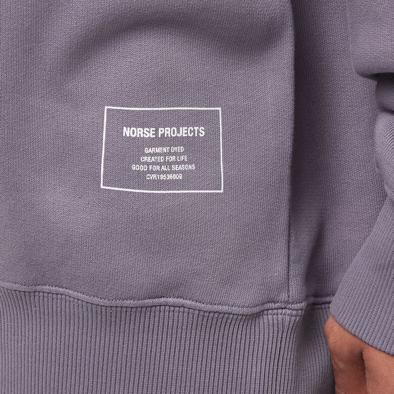 Norse Projects Marten Relaxed Organic Raglan Sweatshirt dusk purple