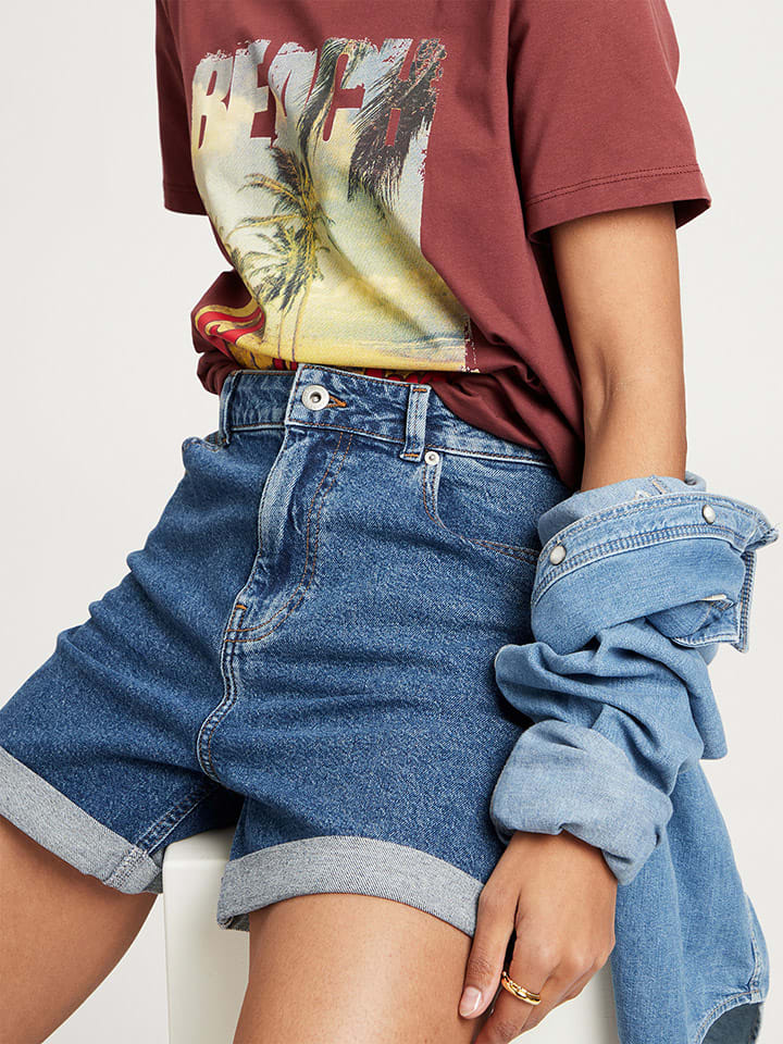 Cross Jeans Jeans-Shorts in Blau günstig kaufen