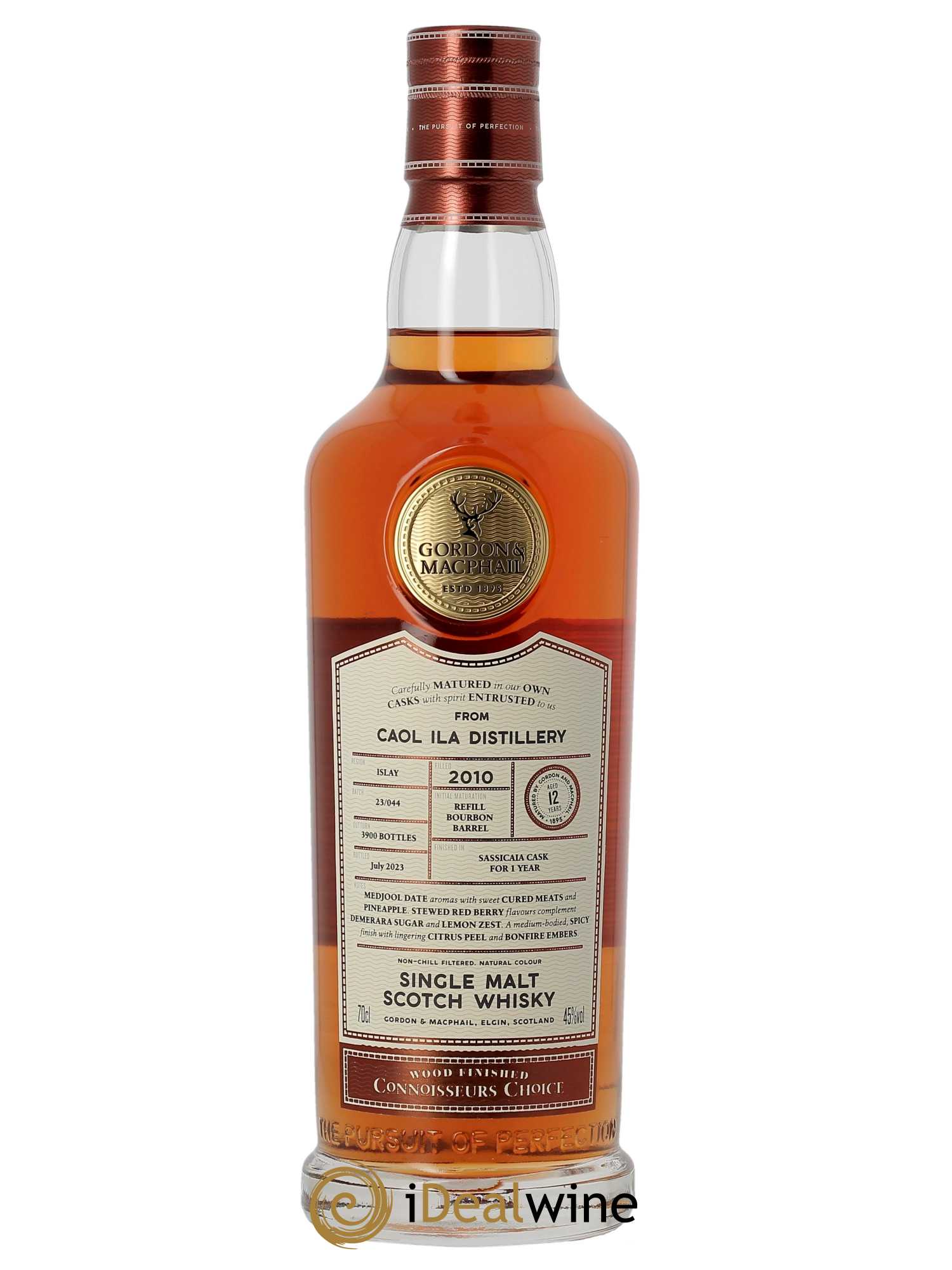 Whisky Caol Ila 12 ans Sassicaia Finish Gordon & Macphail  2010 - Lot de 1 Bouteille