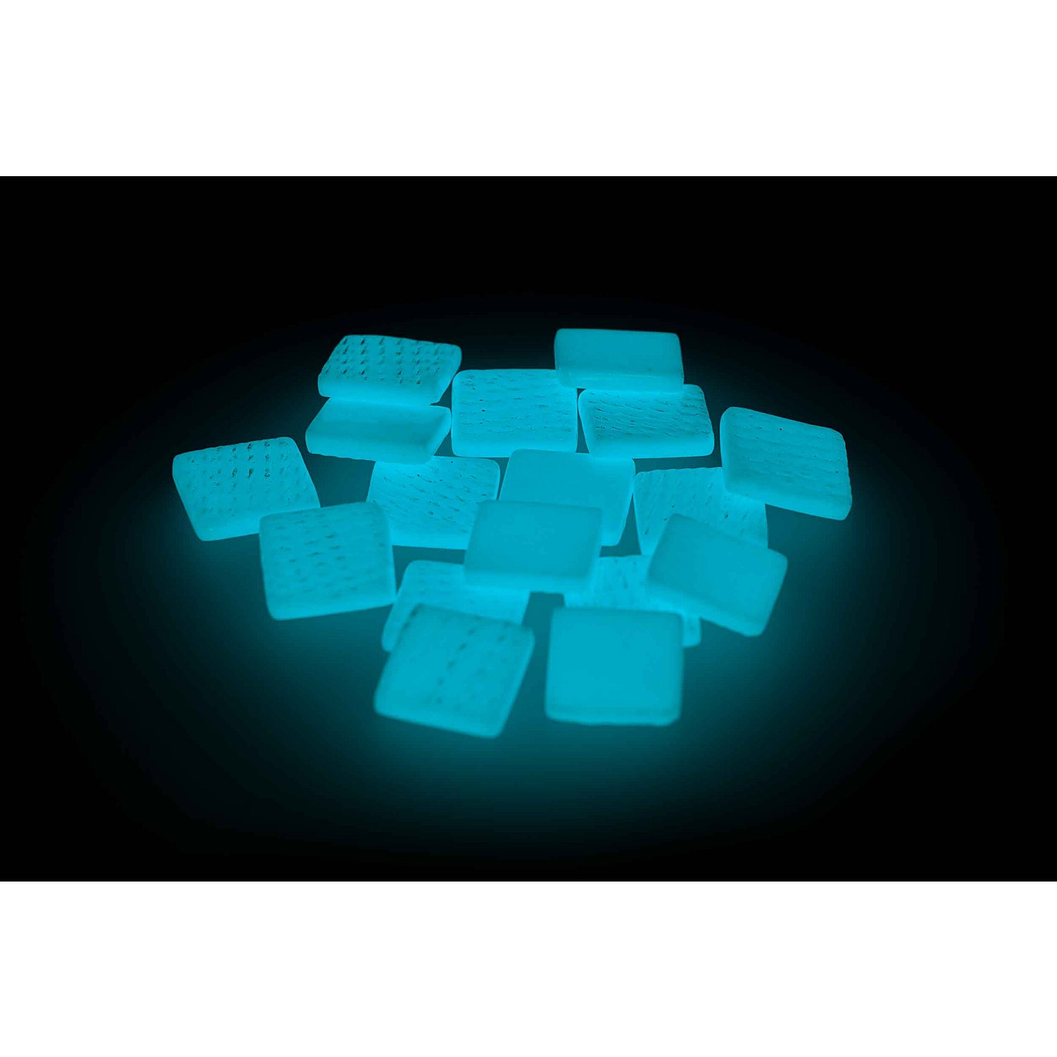 Glas-Mosaiksteine nachtleuchtend, blau, 100 g