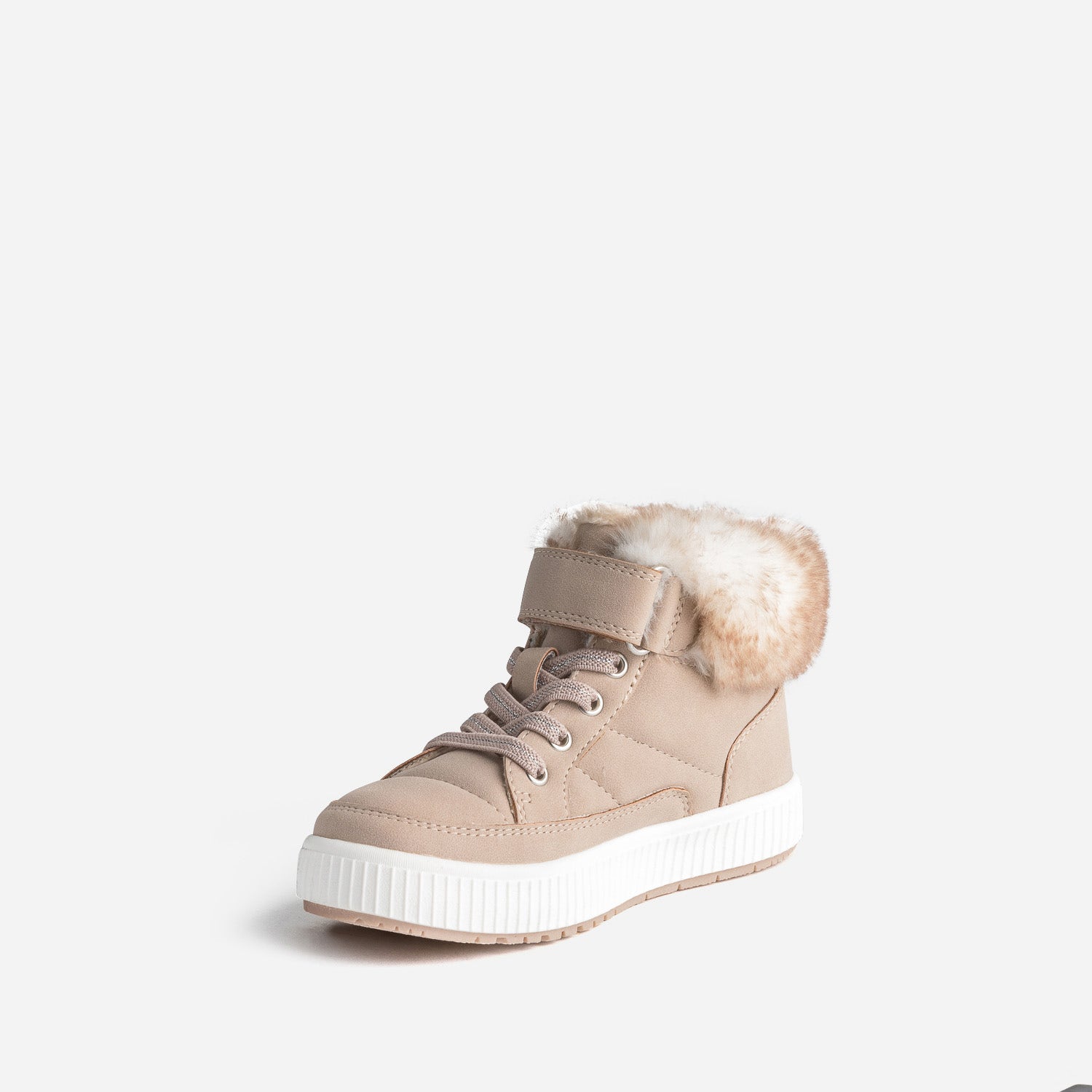 Basket BUGGY beige rosé fourrée