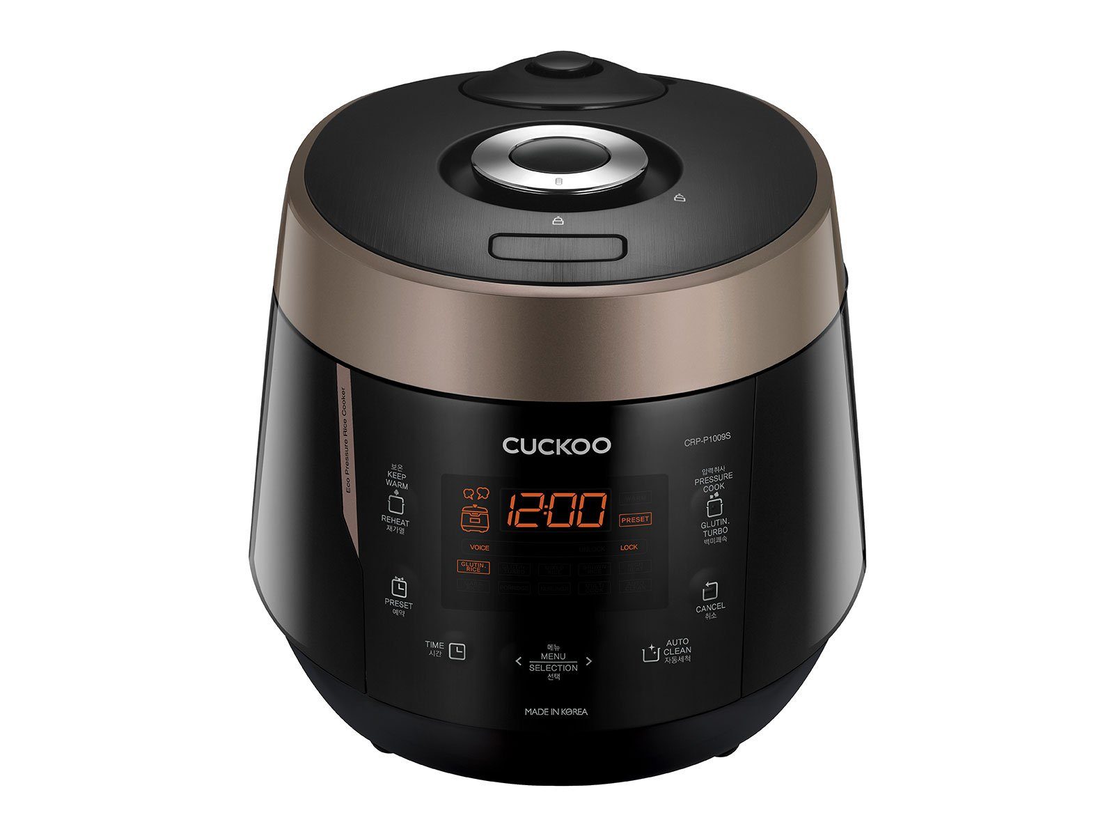 Cuckoo Reiskocher CRP-P1009S, 1150 W, CRP-P1009S HP Dampfdruck Reiskocher 1,8l 10 Tassen, Schnellkochtopf