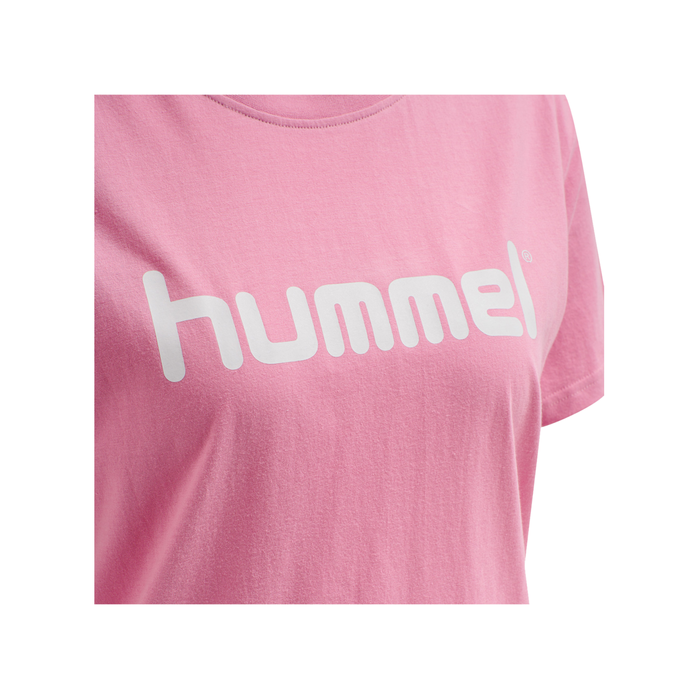 Hummel Cotton T-Shirt Logo Damen Rosa F3257