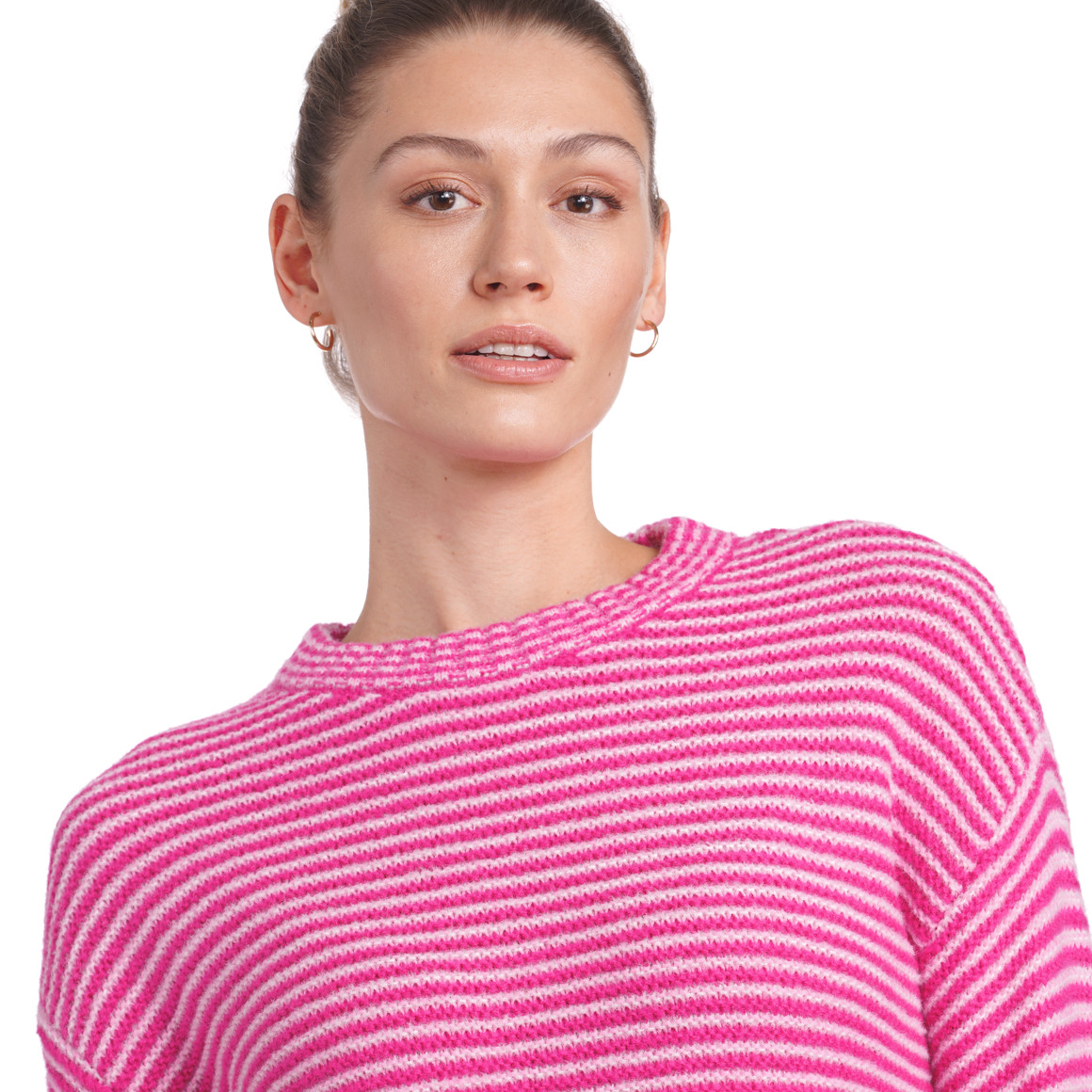 Damen Strickpullover geringelt