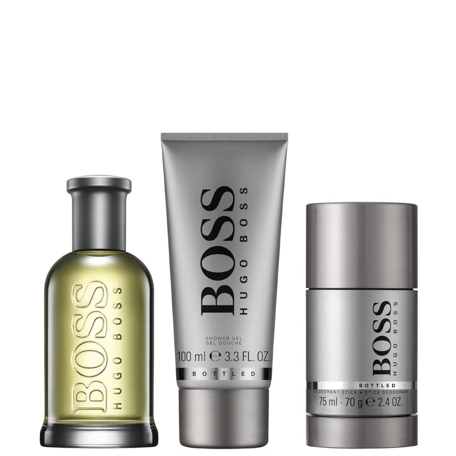Hugo Boss Boss Bottled Coffret Eau de Toilette 100 ml + Déodorant 75 ml + Gel Douche 100 ml