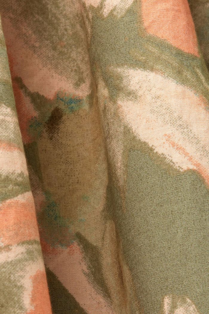 Gemustertes Midikleid, 100 % Baumwolle