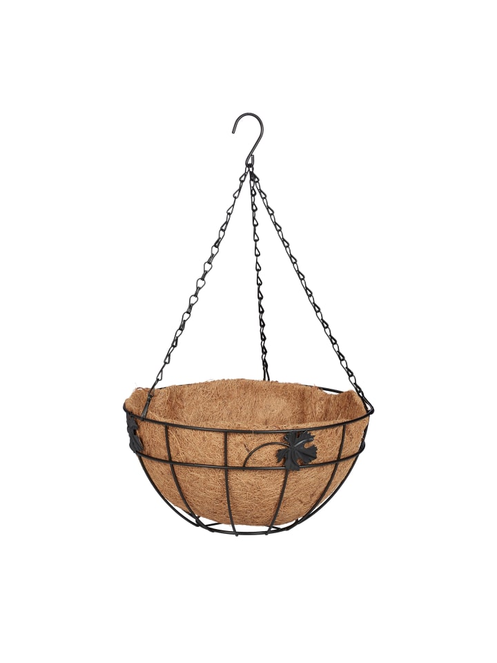 relaxdays 3 x Blumenampel in Braun/ Schwarz - (H)48 x Ø31 cm günstig kaufen onesize