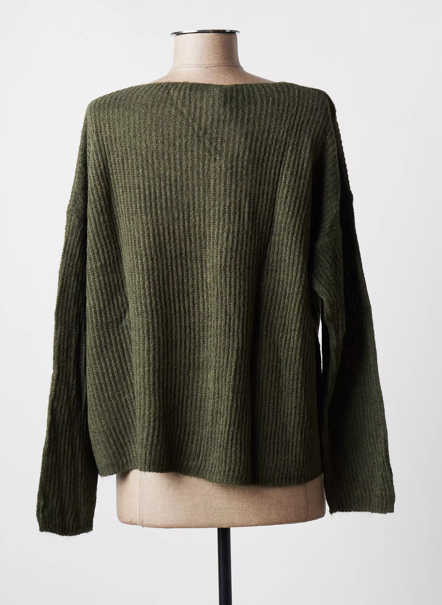 Blanc Boheme Pulls Femme couleur vert