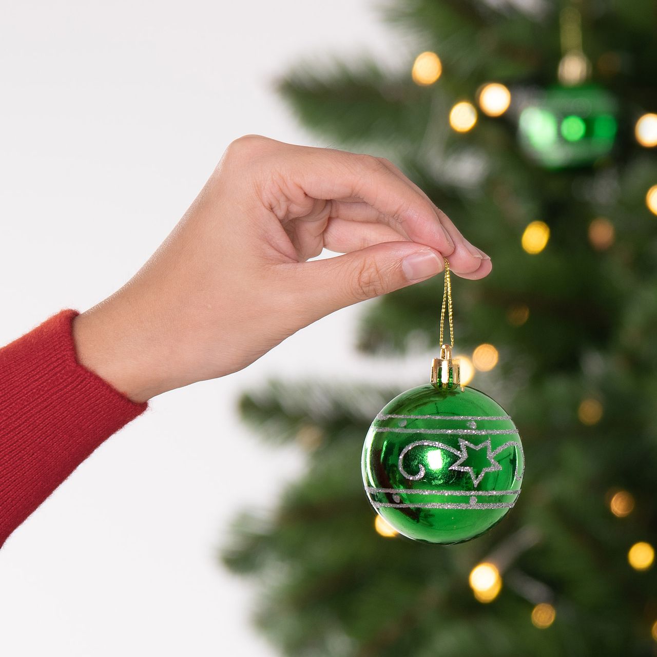 Casaria Weihnachtsbaumkugeln 24er Set, grün