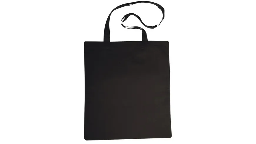 rayher Baumwoll-Tasche mit langen Henkeln 38x42cm schwarz