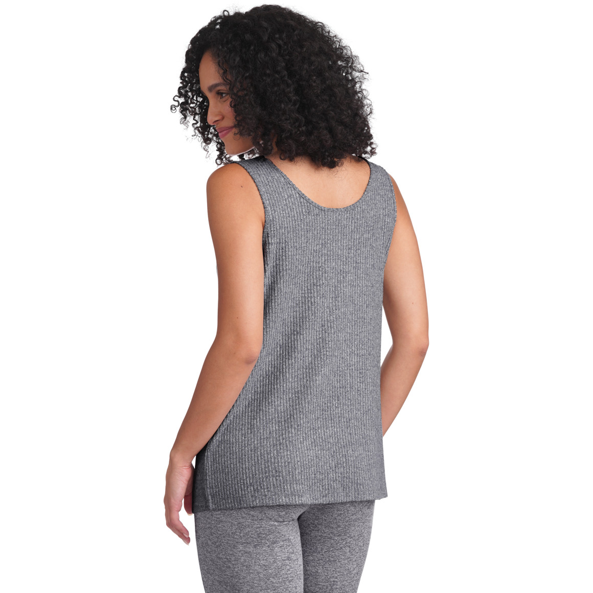 Damen Loungewear-Top in Melange-Optik