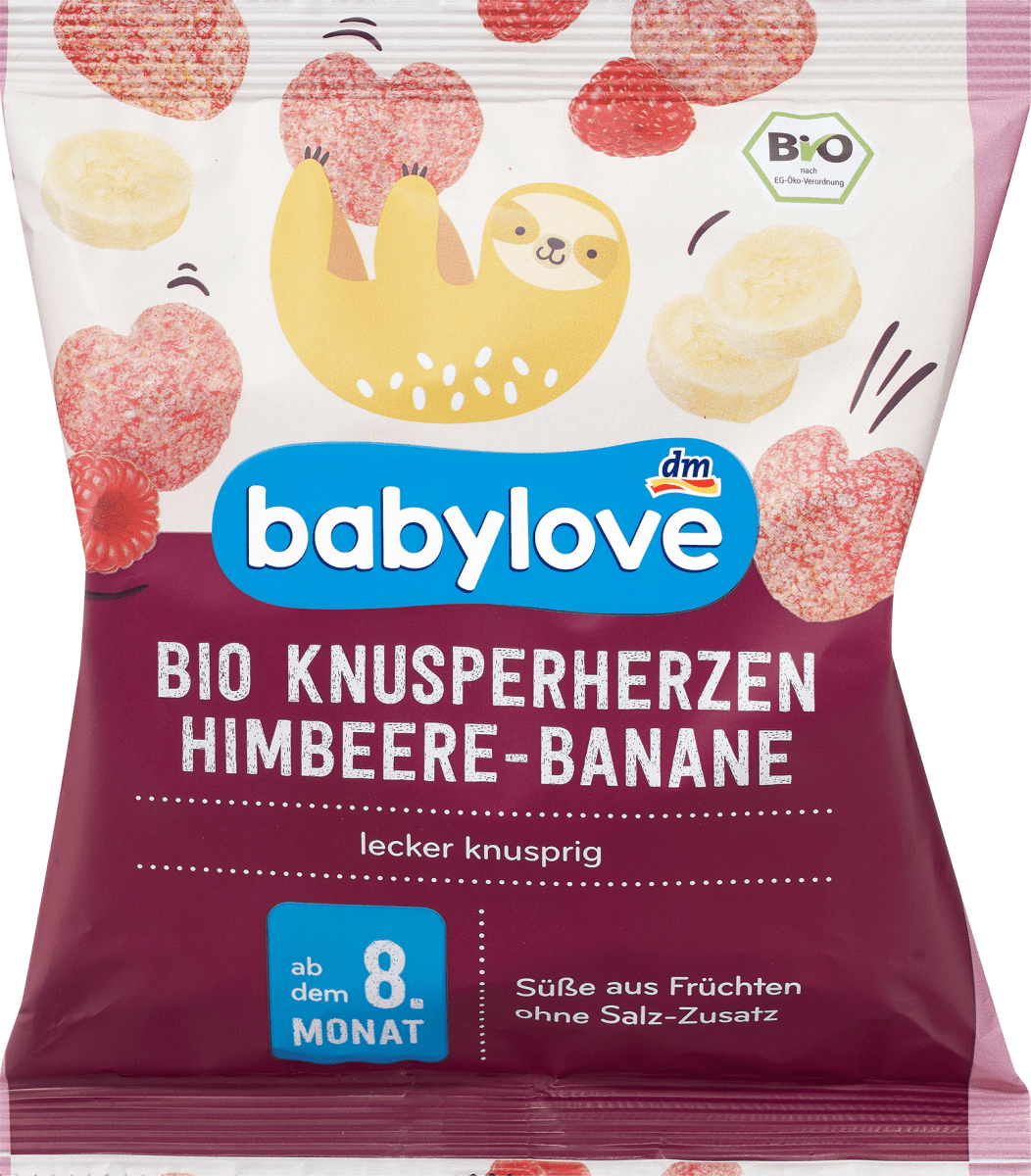 Babysnack Knusperherzen Himbeere Banane, ab dem 8. Monat, 30 g