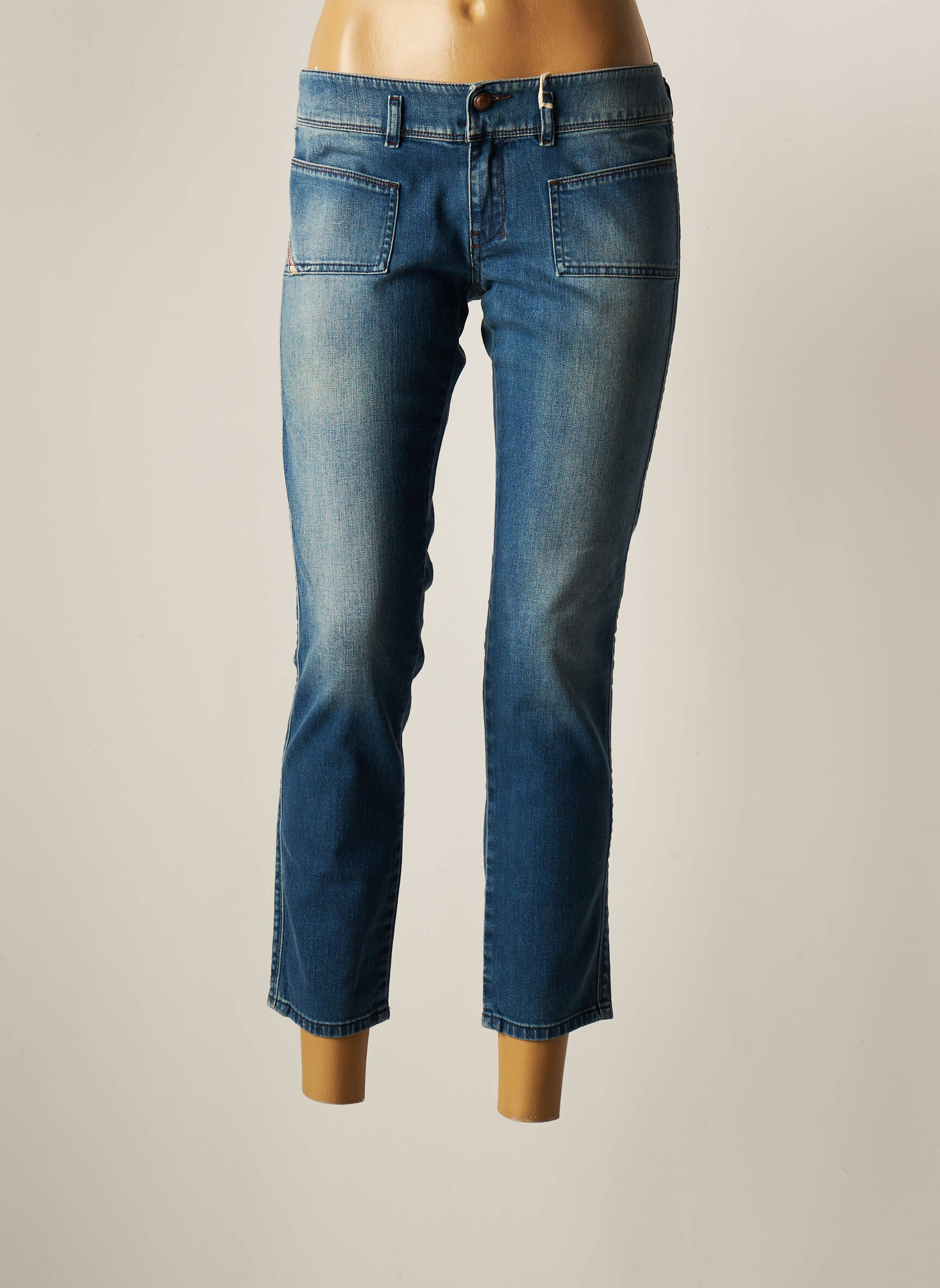 Diesel Jeans Coupe Slim Femme couleur bleu