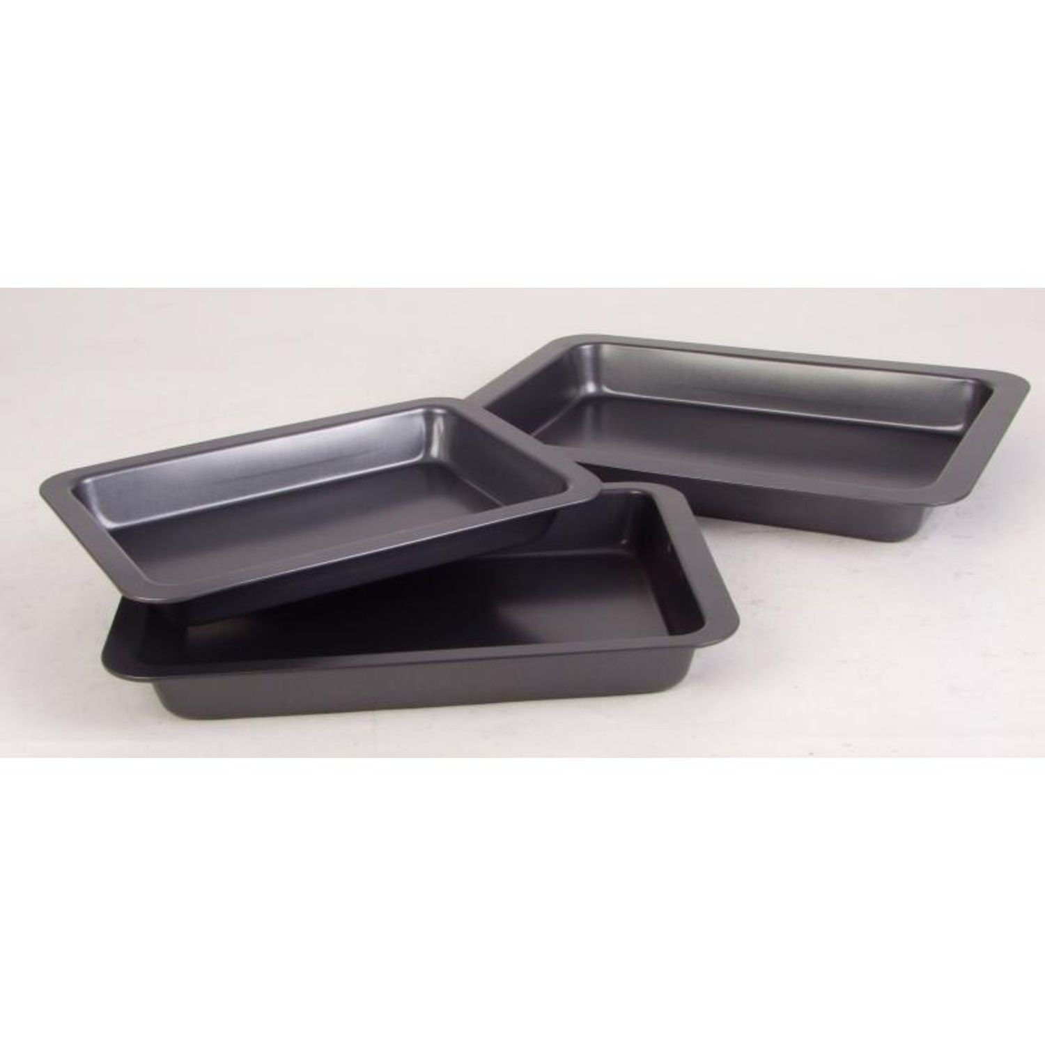 BURI Backblech Kuchenblech 3er Set Kuchen Blech Backblech Küchenhelfer Küche backen H