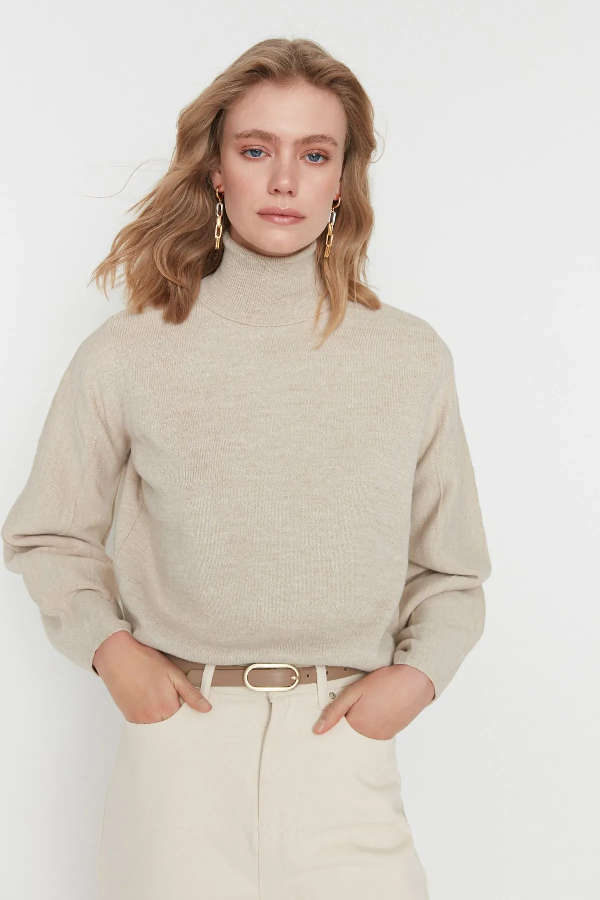 Trendyol Collection  Stein Basic Rollkragenpullover TWOAW21KZ0485