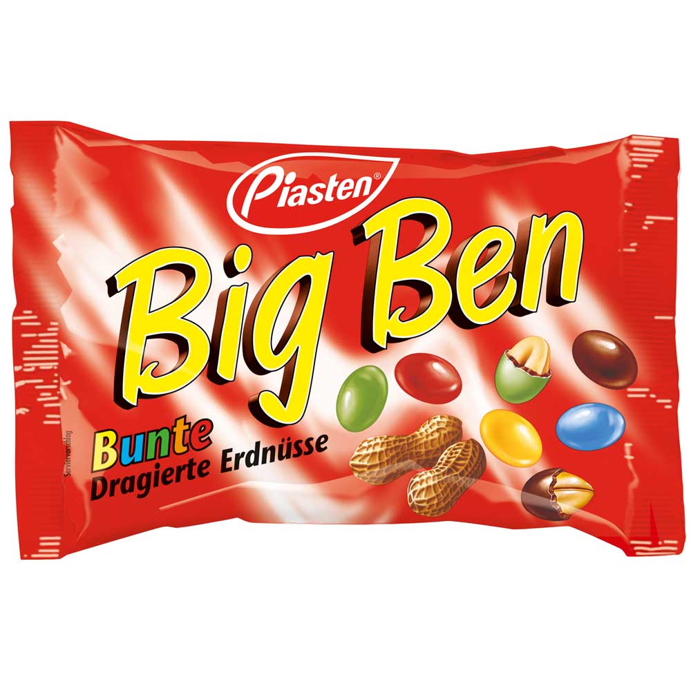 Piasten Big Ben Bunte Dragierte Erdnüsse 250g