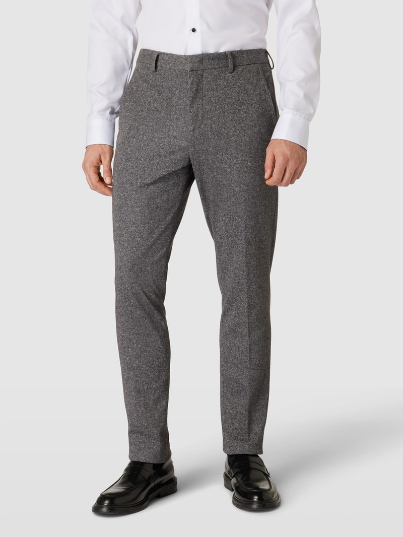 Stoffhose mit Bügelfalten Modell 'Ray' in mittelgrau