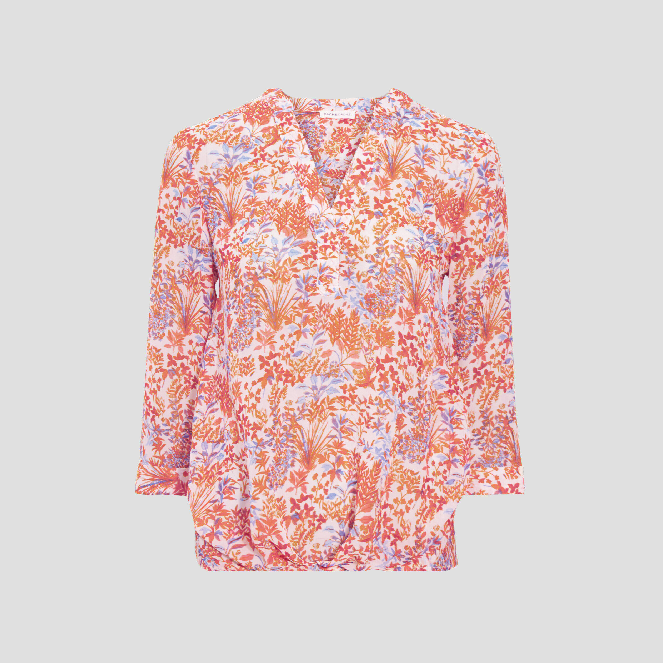 Blouse manches 3/4 blanc femme | Cache Cache