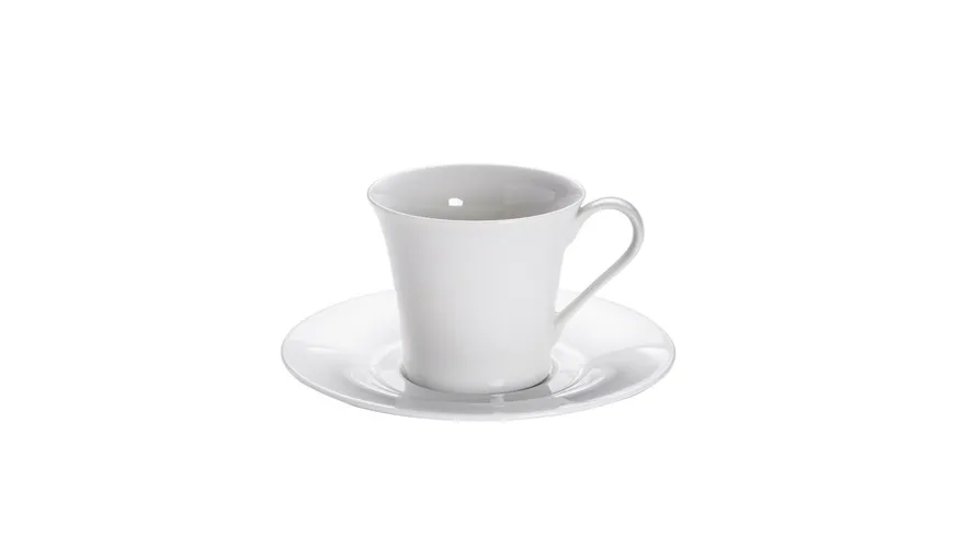 MAXWELL & WILLIAMS Round Tasse mit Untertasse Tempo, Porzellan Weiß