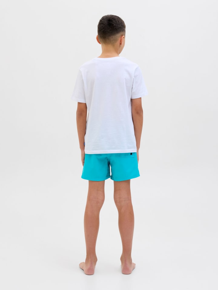 JACK & JONES Junior Badeshorts  JPSTMAUI JJSWIM DOUBLE LOGO JNR in scuba blue günstig kaufen 140