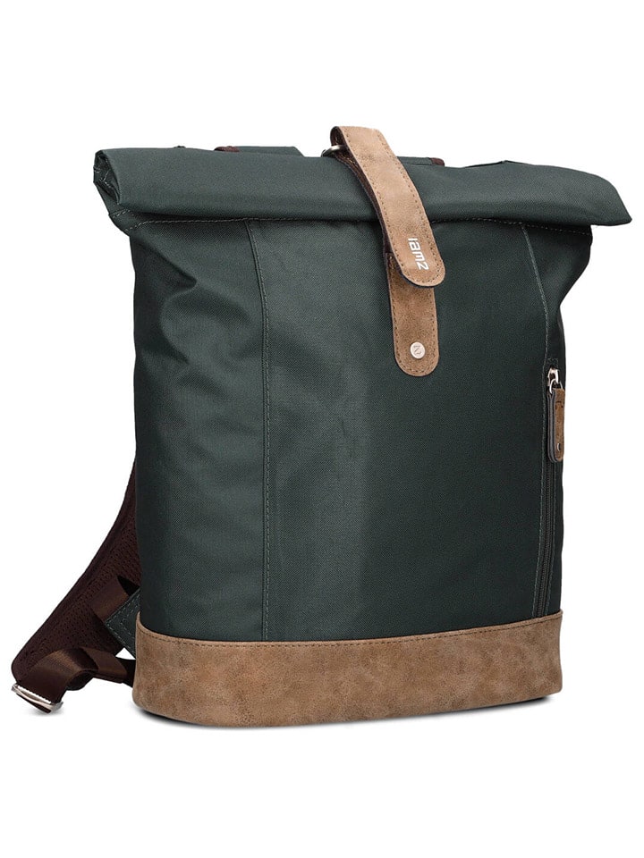 Zwei Rucksack ''O24PIN'' in Dunkelgrün/ Braun - (B)37 x (H)37 x (T)18 cm günstig kaufen onesize