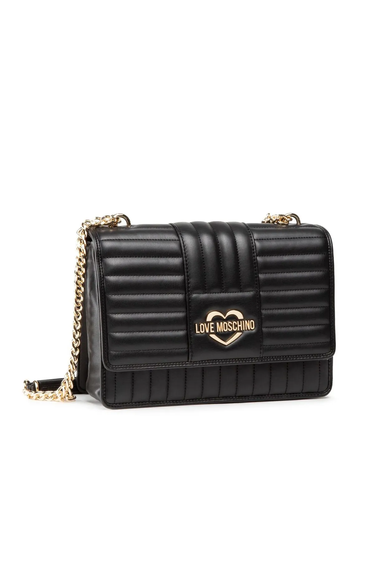 Love Moschino  Gesteppte Kettenriementasche mit Markenlogo Damentasche Jc4064pp1cla1000