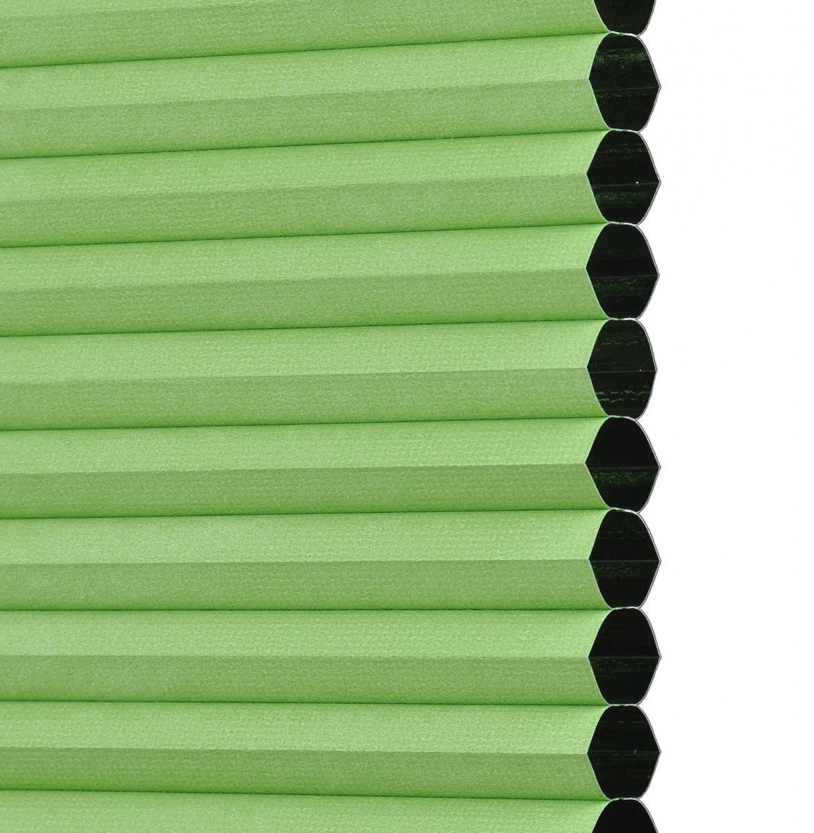 Bella Casa Klemmfix Thermo-Plissee verspannt, Verdunklung, 100 x 130 cm (Breite x Höhe), apfelgrün